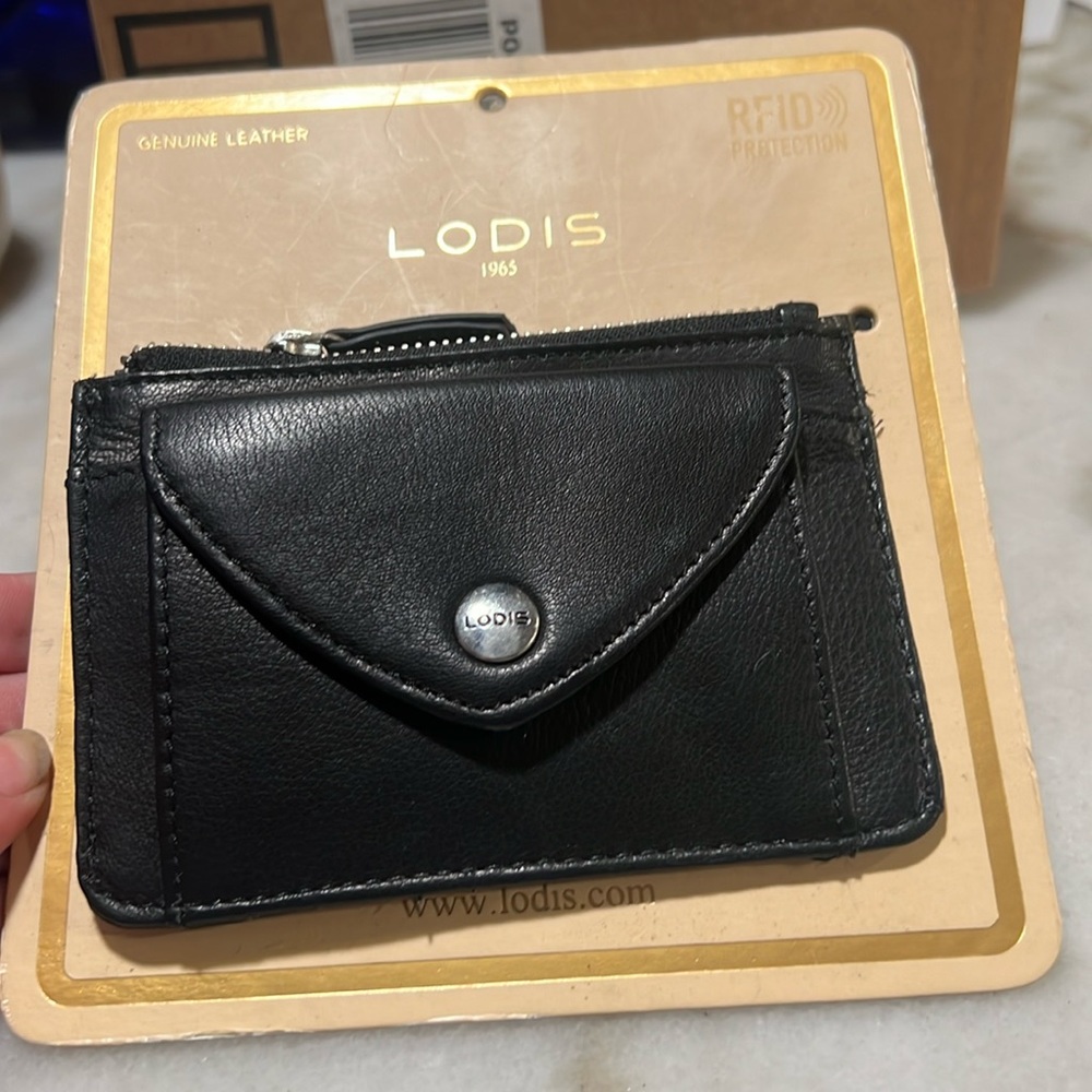 Lodis  “Paige” 100% Leather Coin Purse , Credit Card Case, Key Chain